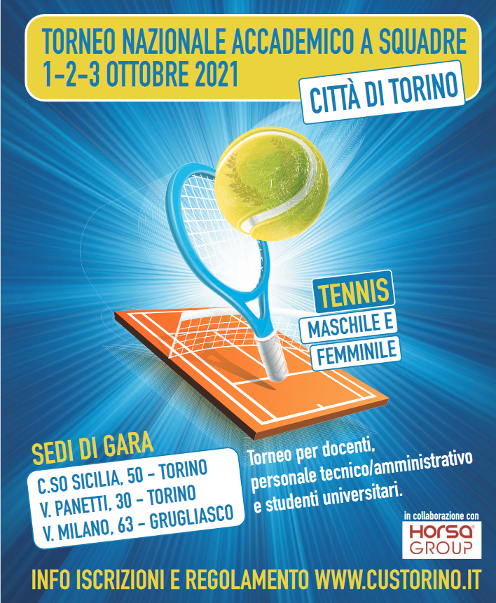 Partecipa al Torneo Nazionale Accademico di tennis! CUS Verona